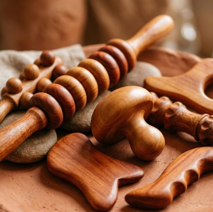 Outils en bois utilisés pour la madero-thérapie